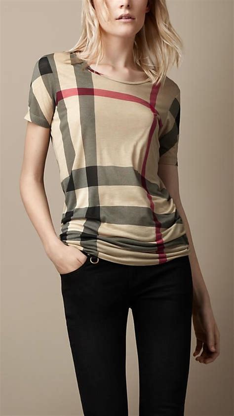 burberry t-shirt women's|burberry plaid shirt women's.